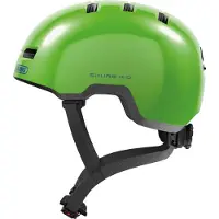 ABUS Kinderhelm Skurb Kid - robuster Fahrradhelm im Skater-Look mit Platz für einen Zopf und vielfältigen Designs - für Mädchen und Jungen - Grün Glänzend, Größe M (50-55 cm)