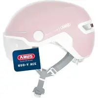 ABUS Stadthelm HUD-Y ACE - stylischer Fahrradhelm mit Visier und magnetischem, aufladbarem LED-Rücklicht - für Damen und Herren - pure rose, Größe S (51-55 cm)