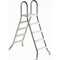 Eichenwald Ideal Poolleiter Modell 57 Hochbeckenleiter freistehend Beckenhöhe 1,20m/1,20m 4/4-Stufen