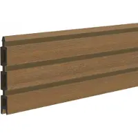 Traumgarten Sichtschutzzaun SYSTEM NEO PLATINUM Einzelprofil teak-braun