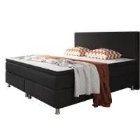 Inter Handels Boxspringbett Berlin, 180x200, Schwarz