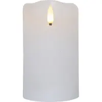 Star Trading Kerze LED Stern Handel Flamme Rustikal Weiß 125 cm