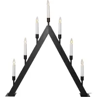 Star Trading Lichterbogen ,Vind, 7-flammig, Holz, schwarz gebeizt