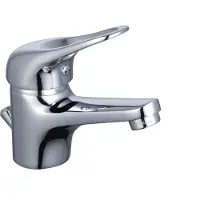Schutte Waschtischarmatur PORTO Einhebelmischer mit Ablaufgarnitur, Wasserhahn Bad Chrom