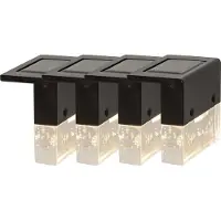 Star Trading Solar Zaunbeleuchtung ,Bubbly Fence', LED, Dämmerungssensor, 4er-Set, schwarz-transparent