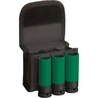 Bosch Accesorios - PRO Impact Steckschlüsselsatz, PET-Abdeckungen, 1/2", extra tief, 3-teilig