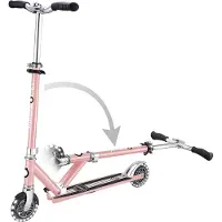Globber Flow Element Lights Chrome Finish Pink Scooter