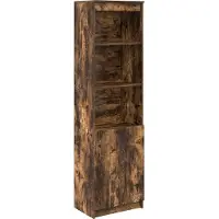 vidaXL Highboard Räuchereiche 50x35x180 cm Holzwerkstoff