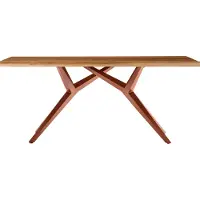 SIT Möbel Esszimmertisch aus Teak-Holz 220 cm | Platte 50 mm natur | Gestell Metall antikbraun | B 220 x T 100 x H 73 cm | 15512-00 | Serie TABLES & CO