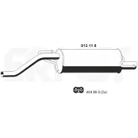 ERNST 013116 Endschalldämpfer für OPEL Corsa D Schrägheck (S07) Auspuff