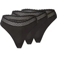 Triumph String "Feel of Modal", Damen, Gr. XS, schwarz, Single Jersey, Obermaterial: 92% Polyamid, 8% Elasthan, körpernah, Unterhosen String, mit Spitze, flachen Nähten und Modal-Komfort
