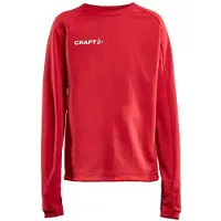 Craft Sportshirt Kinder Evolve LS Crew Neck Bright Red-Größe 158