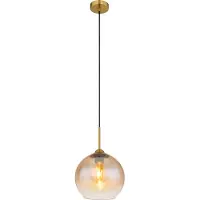 Globo – Hängeleuchte – JAMESSA – bernsteinfarben – Glas – Ø 25 cm – E27 – 15788H