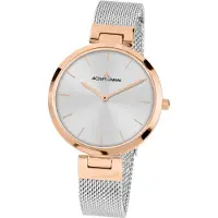 Jacques Lemans 1-2110K Damen-Armbanduhr, Edelstahl-Gehäuse, Metall-Armband