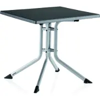 Kettler Boulevard-Klapptisch 80 x 80 cm, silber/ anthrazit, Aluminium/Kettalux