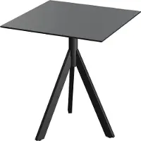 Essentials Infinity Tripod Terrassentisch Schwarz frame + Schwarz HPL 70x70 cm