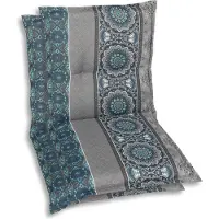 GO-DE Textil, Sesselauflage Niederlehner, 2er Set, Farbe: blau, Maße: 100 cm x 50 cm x 7 cm, Rueckenhoehe: 52 cm