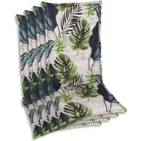 GO-DE Textil, Sesselauflage Hochlehner, 4er Set, Farbe: gruen, Maße: 120 cm x 50 cm x 7 cm, Rueckenhoehe: 70 cm