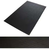 Floordirekt Anti-Ermüdungsmatte Softer-Work-Mat Gerippt Schwarz 120x350 cm