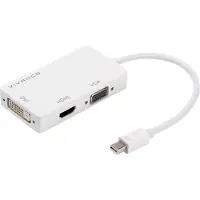 Vivanco ViVanco45283, Mini DisplayPort, VGA + HDMI + DVI, Männlich, Weiblich, Weiß, 240 mm