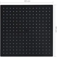 vidaXL Regenbrause Edelstahl 40x40 cm Quadrat Schwarz - Duschköpfe
