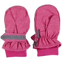 Sterntaler Fäustlinge uni in magenta melange | Gr.: 3