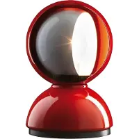 Artemide Tischleuchte Eclisse Rot Aluminium Technopolymer