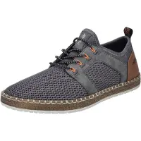 Rieker Herren Slipper Sneaker mit Gummizug und Strukturoberfläche B5252, Größe:42 EU, Farbe:Grau