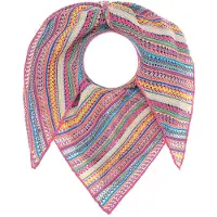 Zwillingsherz Dreieckstuch "Hippie" buntes Muster, Strick, wärmend