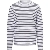 Samsøe & Samsøe Langarmshirt Sacamino in weiß marine | Gr.: L