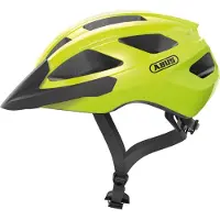 ABUS Rennradhelm Macator - sportiver Fahrradhelm für Einsteiger - auch für Zopfträger/-innen - für Damen und Herren - Gelb, Größe S (51-55 cm)