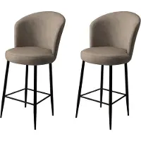Skye Decor | 2er-Set Barhocker Alte Samt Braun Samt 46x102x40 cm | NADUVI