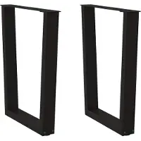 vidaXL Esstisch Beine V-Form 2 Stück Schwarz 60x(72-73,3) cm Stahl