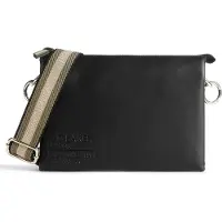 Ted Baker Leder Umhängetasche Darceyy Branded Webbing Leather Crossbody Bag Jet - Black schwarz