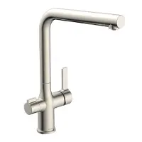 Schutte AQUASTAR PRO Trinkwasser-Spültischarmatur mit Filtersystem, Edelstahloptik