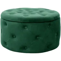 Akord Pouf mit Stauraum ¦ grün ¦ Maße (cm): H: 30 Ø: 55.0