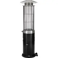 Tepro Feuerstelle Terrassenfeuer Ventura, schwarz/silber (52,8 x 52,8 x 166 cm)