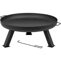 Tepro Feuerstelle Feuerschale Reno, schwarz (80 x 93 x 35 cm)