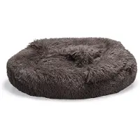 Beeztees Hundebett Yala aus Plüsch braun, Durchmesser: 70 cm