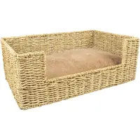 Duvo+ Bett mit Einstieg und Kissen Laguna Seegras, Größe: M