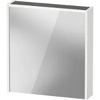 Duravit D-Code Spiegelschrank, Steckdose Typ F (EU, DE), 1 Tür mit Anschlag links, LED-Lichtfeld ob