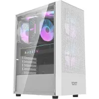 Darkflash A290, Tower, PC, Weiß, ATX, ITX, Mini-ATX, SPCC, Gehärtetes Glas, 16 cm