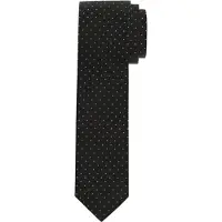 Olymp Krawatte "Seidenkrawatte", Herren, schwarz, Seide, Minimalmuster, Krawatten Krawatte, aus reiner Seide