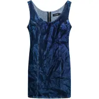 Desigual Jeanskleid 25SWVD01 Dunkelblau Slim Fit