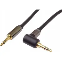 PremiumCord HQ stínÄ›ný kabel stereo Jack - Jack zahnutý 90°