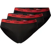 HUGO Dreierpack Slips aus Stretch-Baumwolle mit Logo-Bund Grösse XS