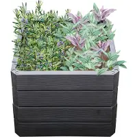 Garantia Hochbeet klassisch ERGO Quadro S 50 inkl. Flora-Wassersparsystem 60 x 60 x 50 cm wood
