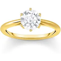 Thomas Sabo TR2474-414-14 Ring für Frauen Weißer Stein Goldfarben