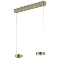 Knapstein Zera-2 LED-Pendelleuchte-Bronze-mit Acrylabdeckung Weiß