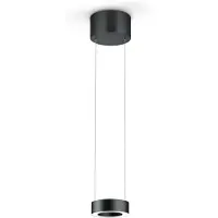 Knapstein Zera-1 LED-Pendelleuchte-Schwarz-mit Acrylabdeckung Weiß